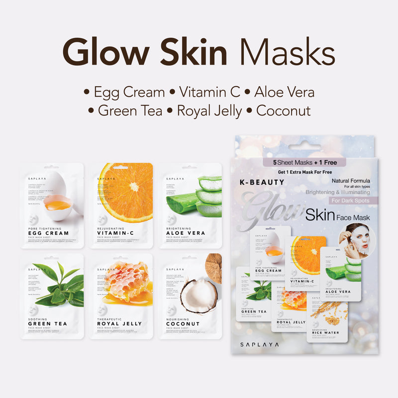 Glow Skin 6pc Mask Pack – Saplaya Skincare