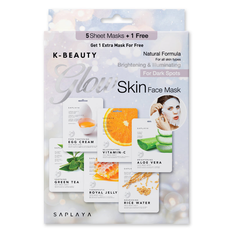 Glow Skin 6pc Mask Pack – Saplaya Skincare