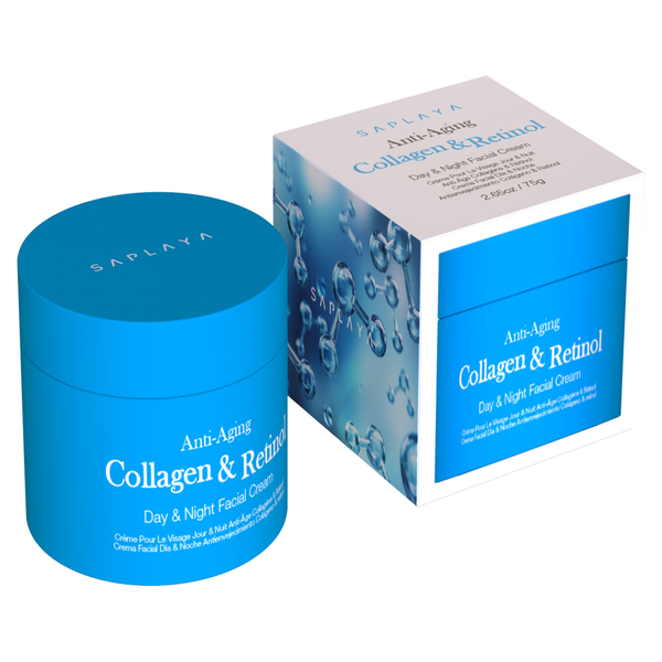 Day & Night Collagen & Retinol Facial Cream Moisturizing For Face Neck and Chest Cream Hydrating Deep Moisturizer Made in South Korea