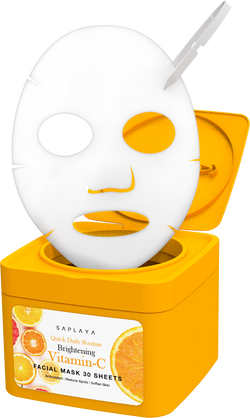 Quick Daily Routine 30 Sheet Facial Mask Pack Vitamin-C Aloe Vera
