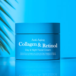 Day & Night Collagen & Retinol Facial Cream Moisturizing For Face Neck and Chest Cream Hydrating Deep Moisturizer Made in South Korea