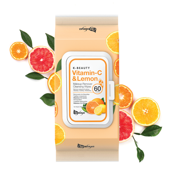 Makeup Remover Cleansing Wipes (60 count) | Vitamin-C & Lemon