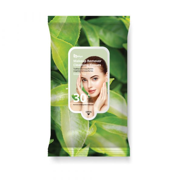 Green Tea Makeup Remover Cleansing Tissues (30 Sheets)